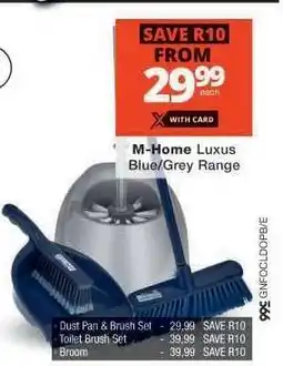 Checkers M-Home Luxus Blue/Grey Range offer