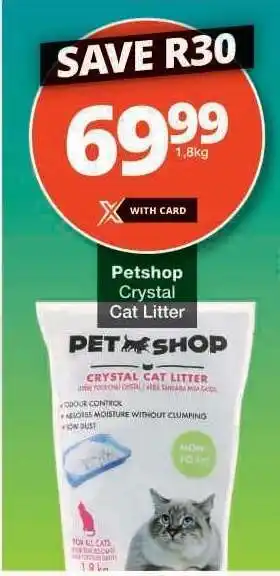 Checkers Petshop Crystal Cat Litter offer