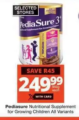Checkers Pediasure Nutritional Supplement offer