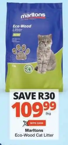 Checkers Marltons Eco-Wood Cat Litter offer
