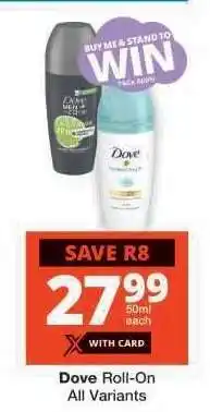 Checkers Dove Roll On offer