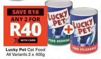 Checkers LUCKY PET Cat Food offer