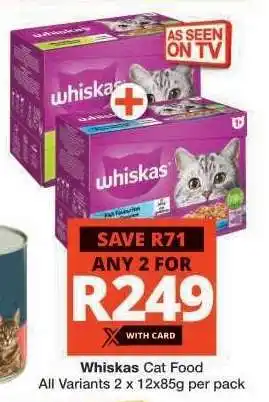 Checkers Whiskas Cat Food offer
