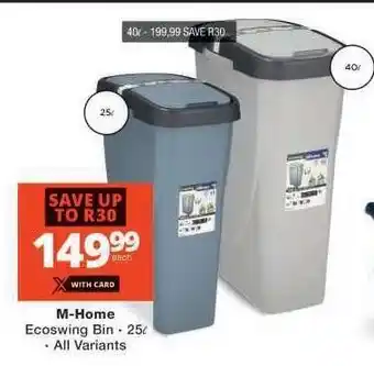 Checkers M-Home Ecoswing Bin offer