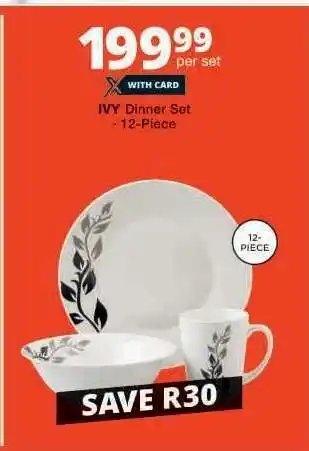 Checkers Ivy Dinner Set offer