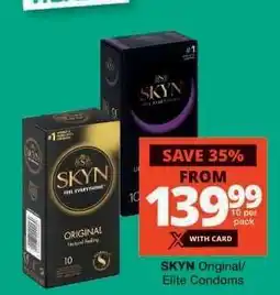 Checkers SKYN Original/Elite Condoms offer