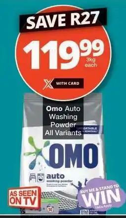 Checkers Omo Auto Washing Powder offer