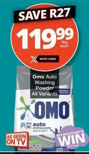 Checkers Omo Auto Washing Powder offer