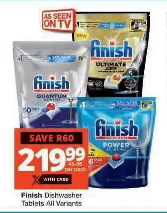 Checkers Finish Dishwasher Tablets All Variants offer