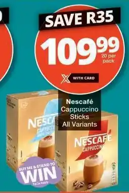 Checkers Nescafé Cappuccino Sticks offer