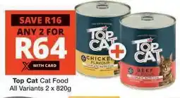 Checkers TOP CAT CAT FOOD offer