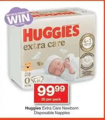 Checkers Huggies Extra Care Newborn Disposable Nappies offer