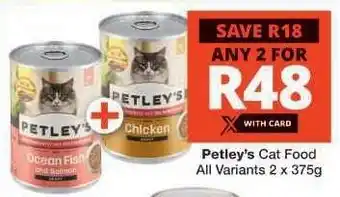 Checkers Petley's Cat Food offer