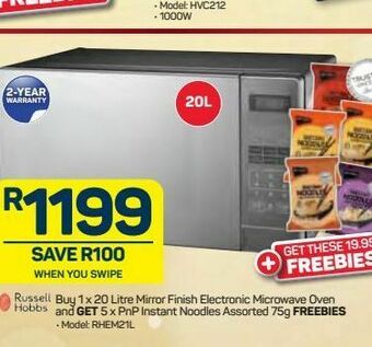 Pick n Pay Russell hobbs microwave oven offer
