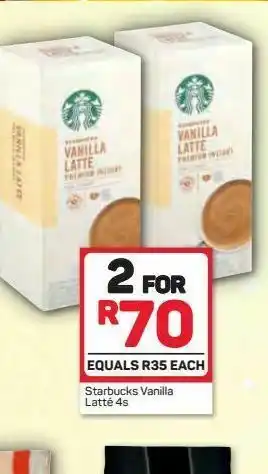 Pick n Pay Starbucks vanilla latte 2 offer