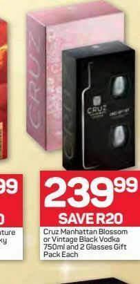 Pick n Pay Cruz vintage black vodka offer