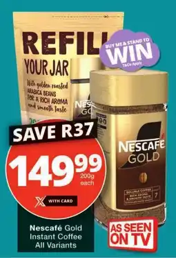 Checkers Nescafe Gold Instant Coffee All Variants offer