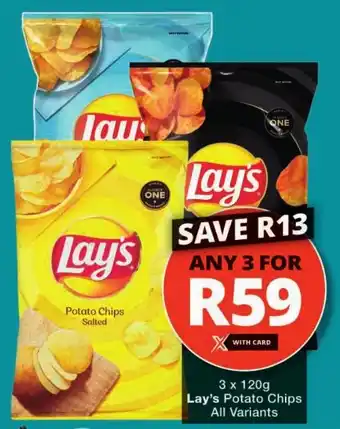 Checkers Lay's Potato Chips All Variants offer