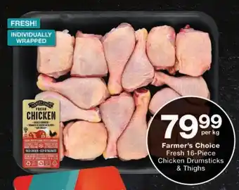 Checkers Farmer's Choice Fresh Chicken Drumsticks & Thighs offer