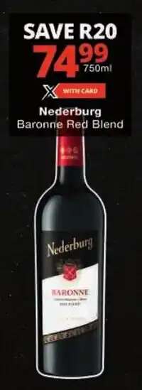 Checkers Nederburg Baronne Red Blend offer