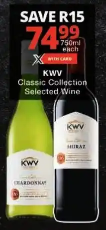 Checkers KWV Classic Collection Selected Wine offer