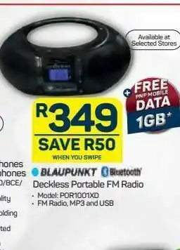 Pick n Pay Blaupunkt fm radio offer