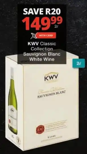 Checkers KWV Classic Collection Sauvignon Blanc White Wine offer