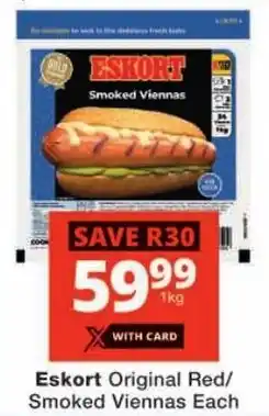 Checkers Eskort Original Red/ Smoked Viennas offer