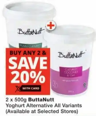 Checkers ButtaNutt Yoghurt Alternative All Variants offer