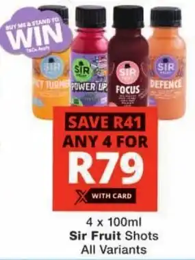 Checkers Sir Fruit Shots All Variants offer