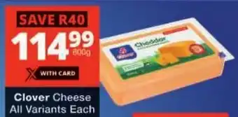 Checkers Clover Cheese All Variants offer
