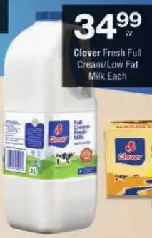 Checkers Clover Fresh Full Cream/ Low Fat Milk offer