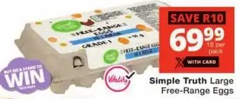 Checkers Simple Truth Large Free-Range Eggs offer