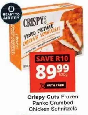 Checkers Crispy Cuts Frozen Panko Crumbed Chicken Schnitzels offer