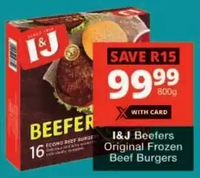 Checkers I&J Beefers Original Frozen Beef Burgers offer