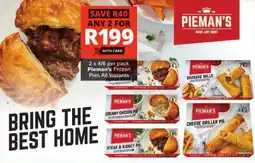 Checkers Pieman's Frozen Pies All Variants offer