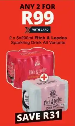 Checkers Fitch & Leedes Sparkling Drink All Variants offer