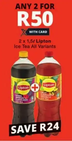 Checkers Lipton Ice Tea All Variants offer