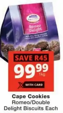 Checkers Cape Cookies Romeo/ Double Delight Biscuits offer
