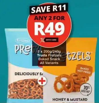 Checkers Truda Pretzels Baked Snack All Variants offer