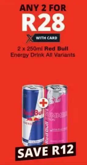 Checkers Red Bull Energy Drink All Variants offer