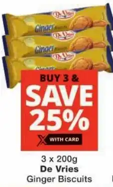 Checkers De Vries Ginger Biscuits offer