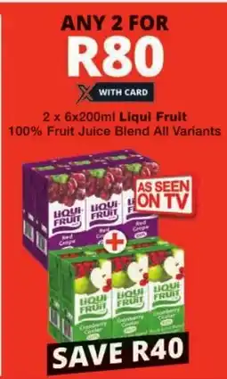 Checkers Liqui Fruit 100% Fruit Juice Blend All Variants offer
