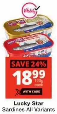 Checkers Lucky Star Sardines All Variants offer