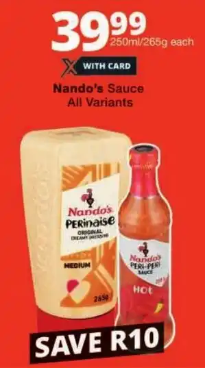 Checkers Nando's Sauce All Variants offer