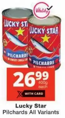 Checkers Lucky Star Pilchards All Variants offer