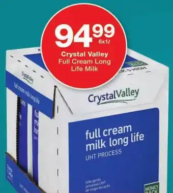 Checkers Crystal Valley Full Cream Long Life Milk offer