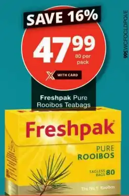 Checkers Freshpak Pure Rooibos Teabags offer