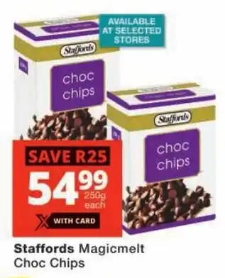 Checkers Staffords Magicmelt Choc Chips offer