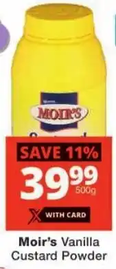 Checkers Moir's Vanilla Custard Powder offer